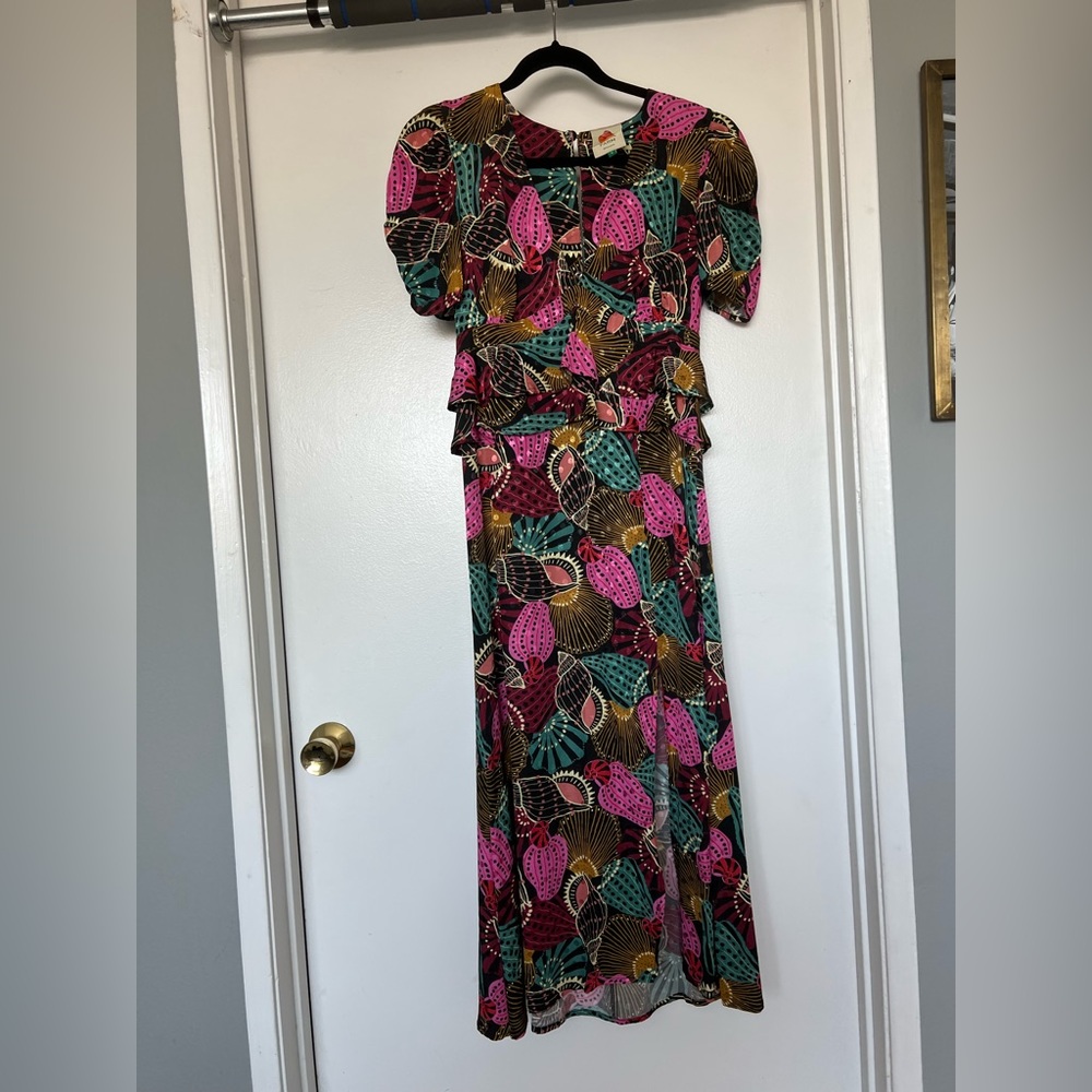 Farm Rio Shell Mix Midi Dress - Picture 5 of 11